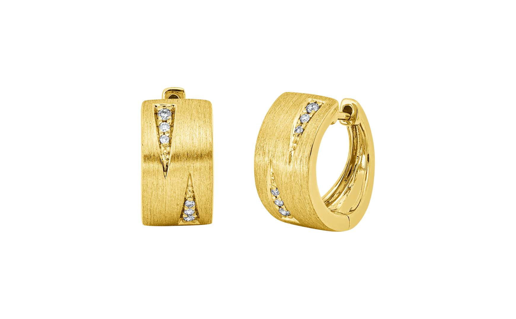 Brogle Classic diamond hoop earrings