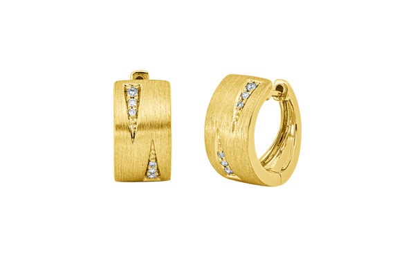 Brogle Classic diamond hoop earrings Brogle Classic diamond hoop earrings