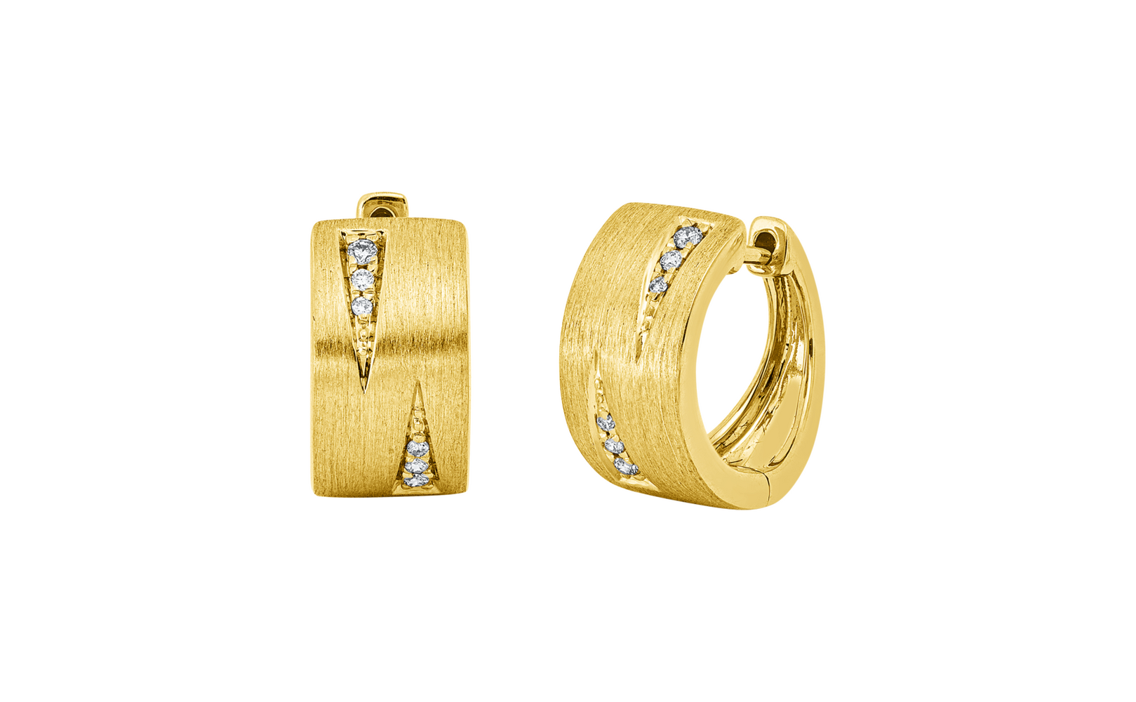 Brogle Classic diamond hoop earrings Brogle Classic diamond hoop earrings