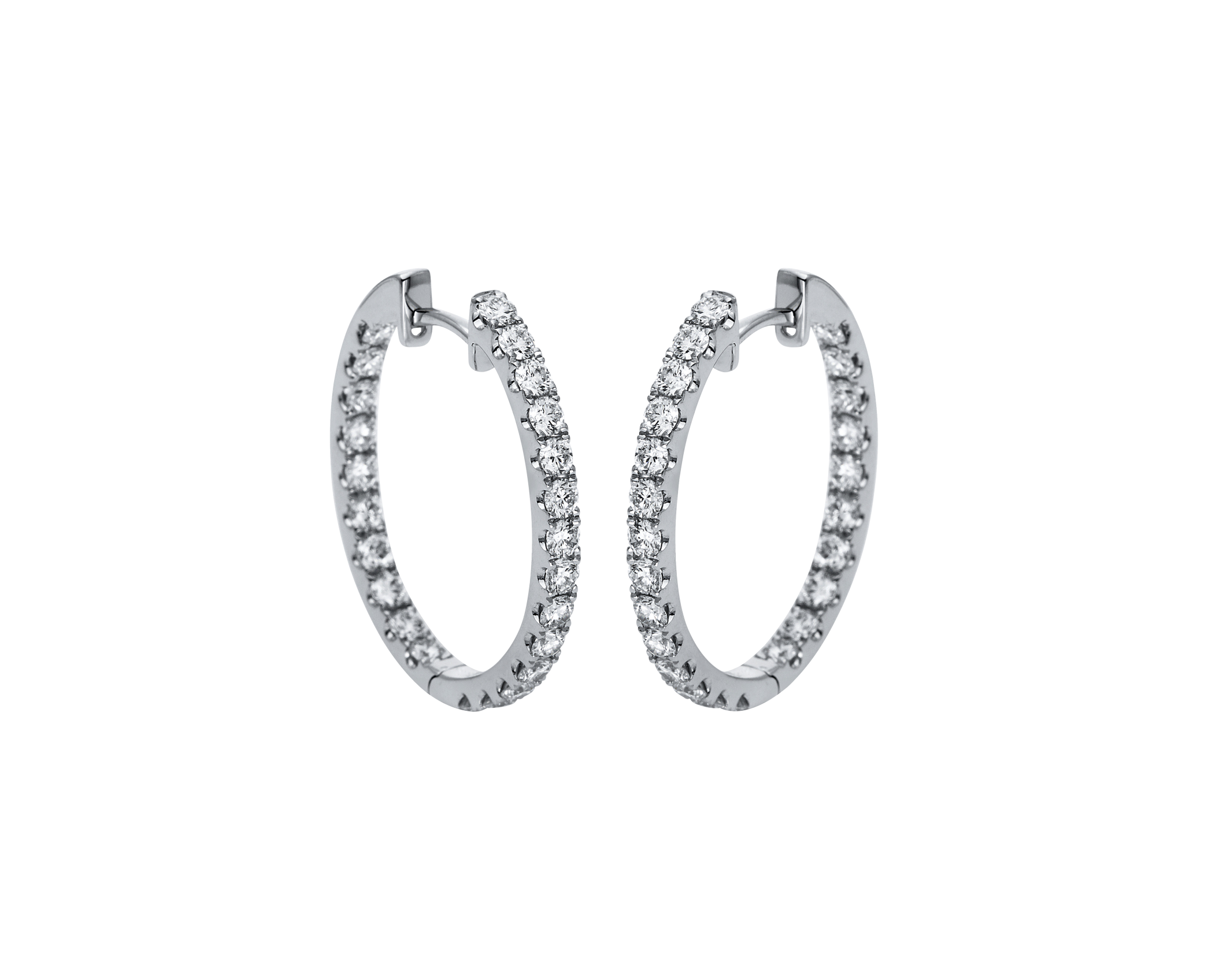 Brogle Selection diamond hoop earrings Brogle Selection diamond hoop earrings