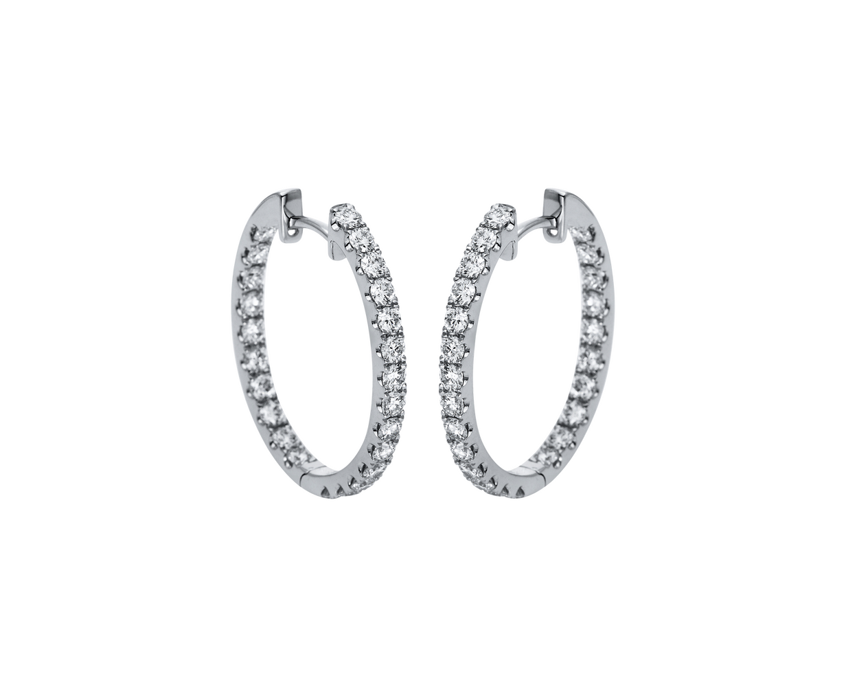 Brogle Selection diamond hoop earrings Brogle Selection diamond hoop earrings