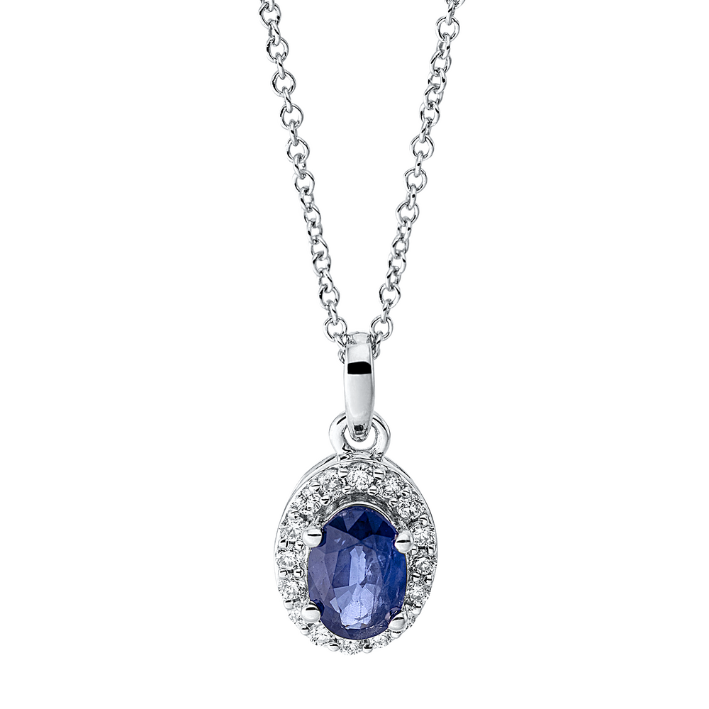 Brogle Classic necklace with sapphire pendant Brogle Classic necklace with sapphire pendant