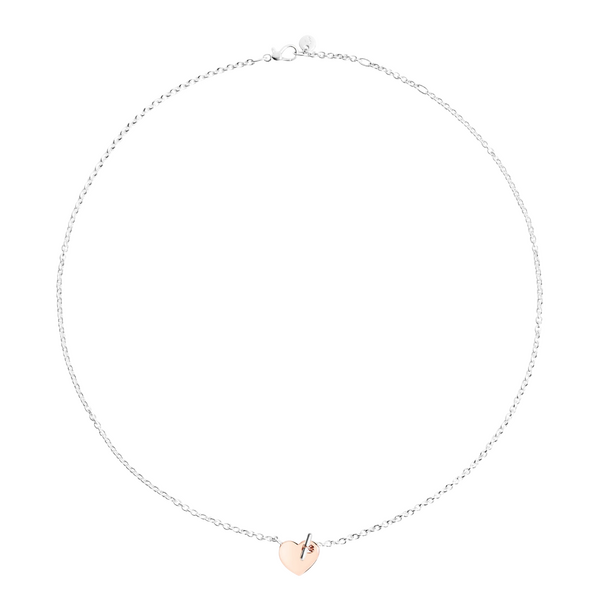 Dodo heart T-bar necklace with pendant Dodo heart T-bar necklace with pendant