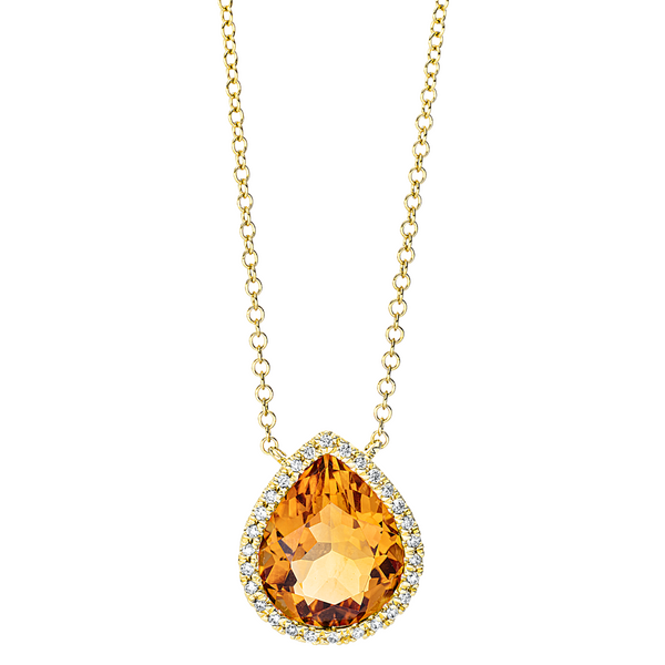 Brogle Classic Kette mit Citrinanhänger