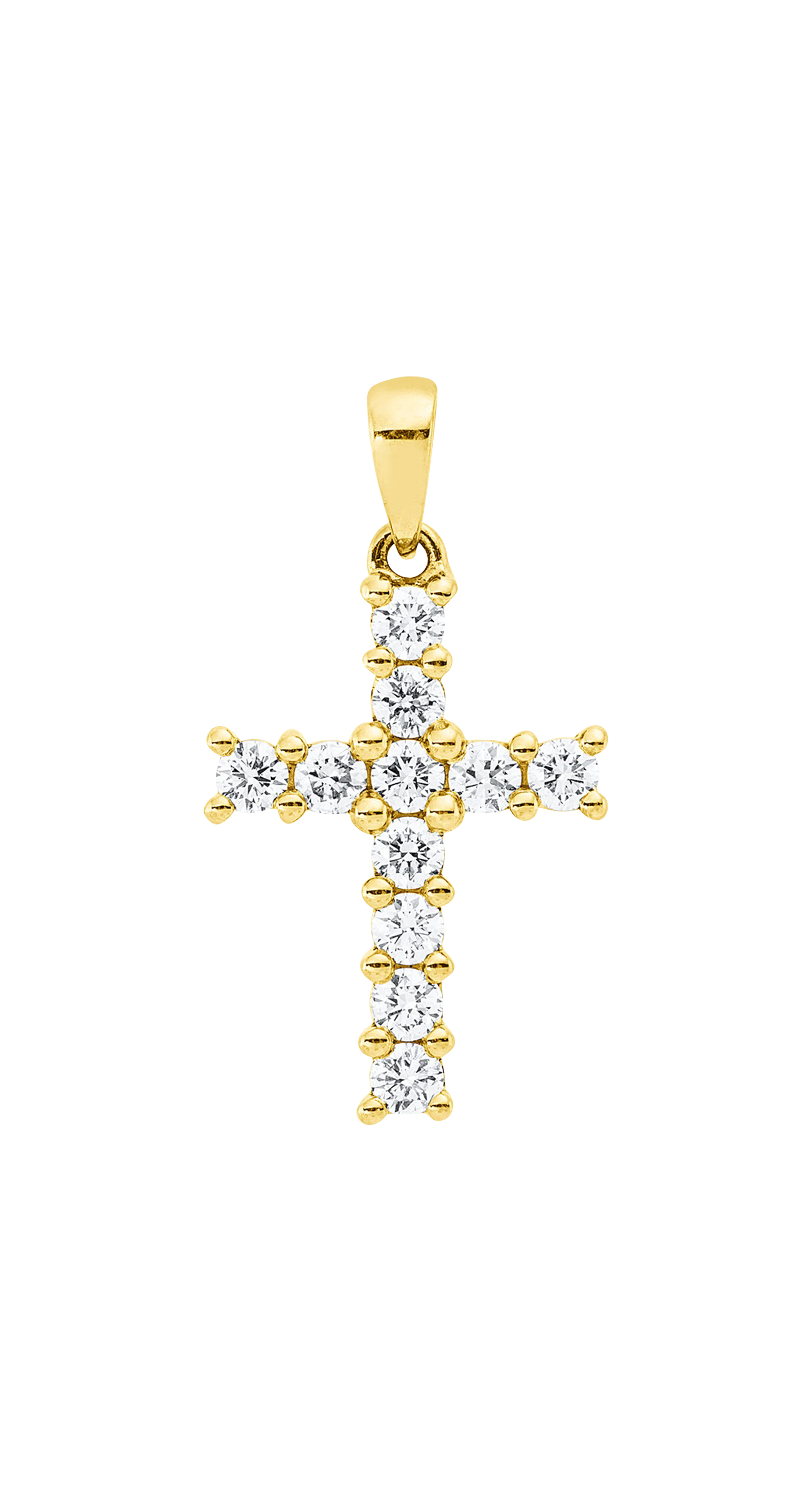 Brogle Classic cross pendant with diamonds
