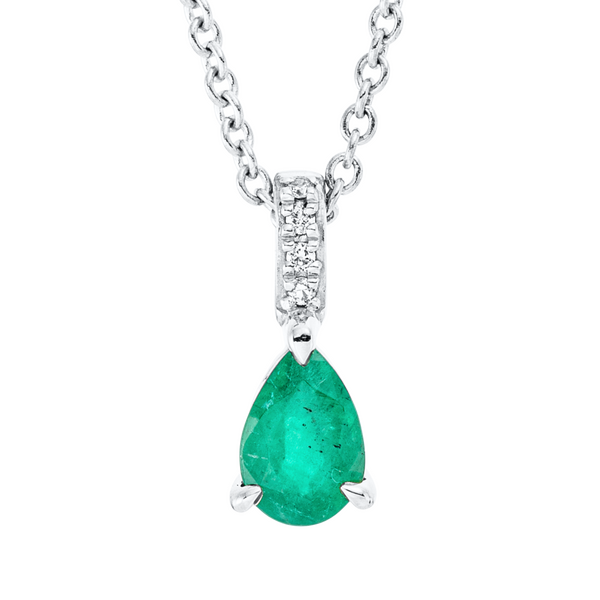 Brogle Classic gold chain with emerald pendant