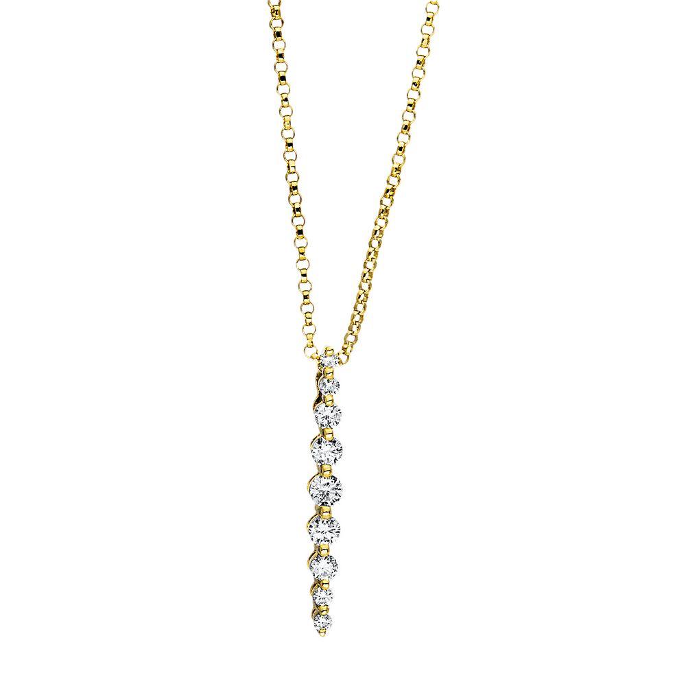 Brogle Selection Casual gold chain with diamond pendant