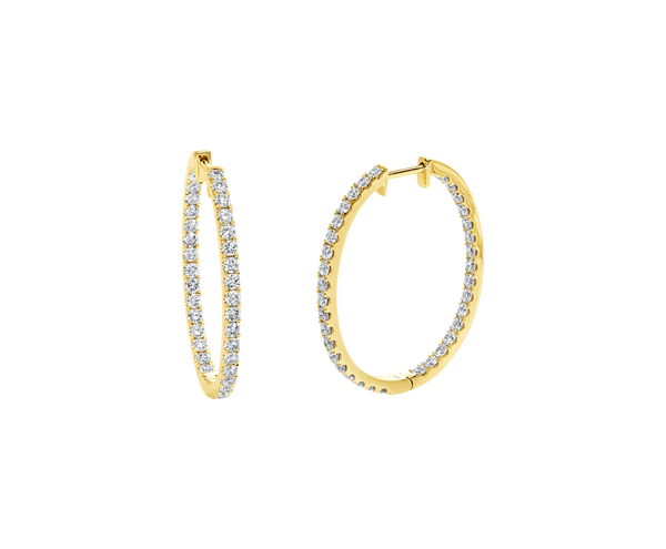 Brogle Selection diamond hoop earrings Brogle Selection diamond hoop earrings