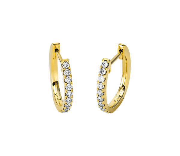 Brogle Classic diamond hoop earrings