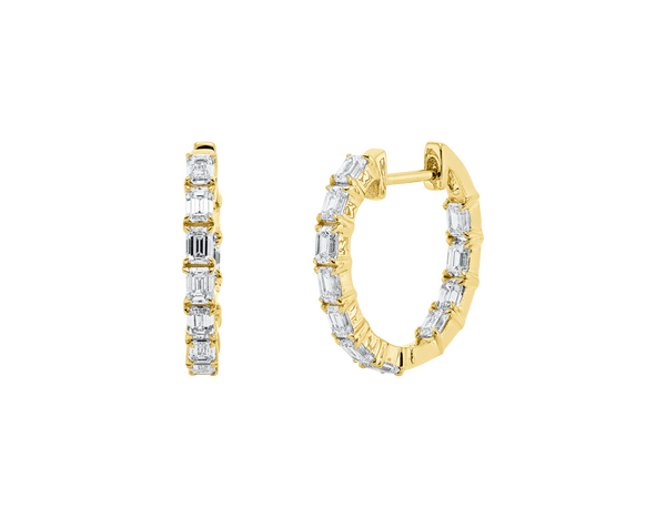 Brogle Selection diamond hoop earrings