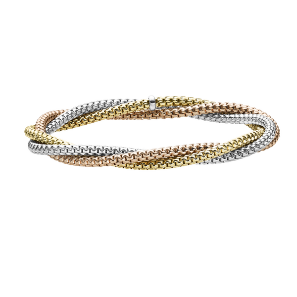 Brogle Classic bicolor gold bracelet flexible 6mm Brogle Classic bicolor gold bracelet flexible 6mm