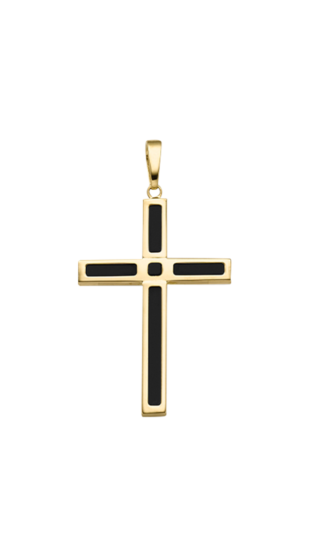 Brogle Classic cross pendant with onyx Brogle Classic cross pendant with onyx