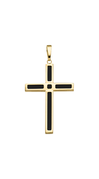 Brogle Classic cross pendant with onyx Brogle Classic cross pendant with onyx