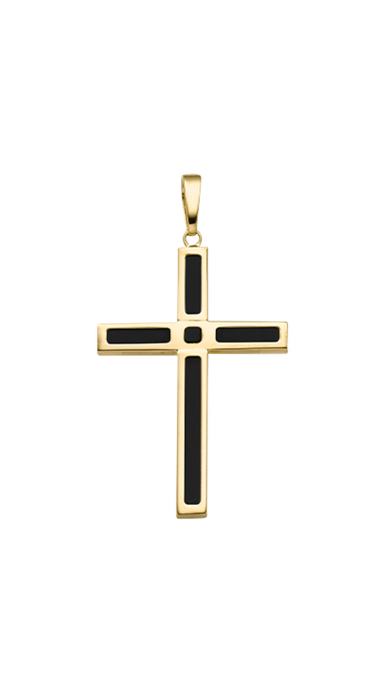 Brogle Classic cross pendant with onyx Brogle Classic cross pendant with onyx