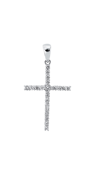 Brogle Classic cross pendant with diamonds