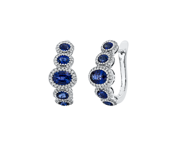 Brogle Selection sapphire hoop earrings