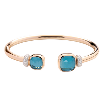 PBC1006 O7WHR DB0TL 020 Pomellato bracelet nudo rose gold 18kt blue london topaz diamond a5f11770d0fddf748