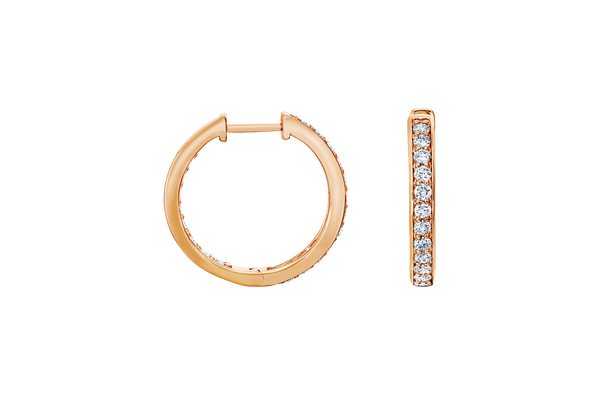Brogle Selection diamond hoop earrings Brogle Selection diamond hoop earrings