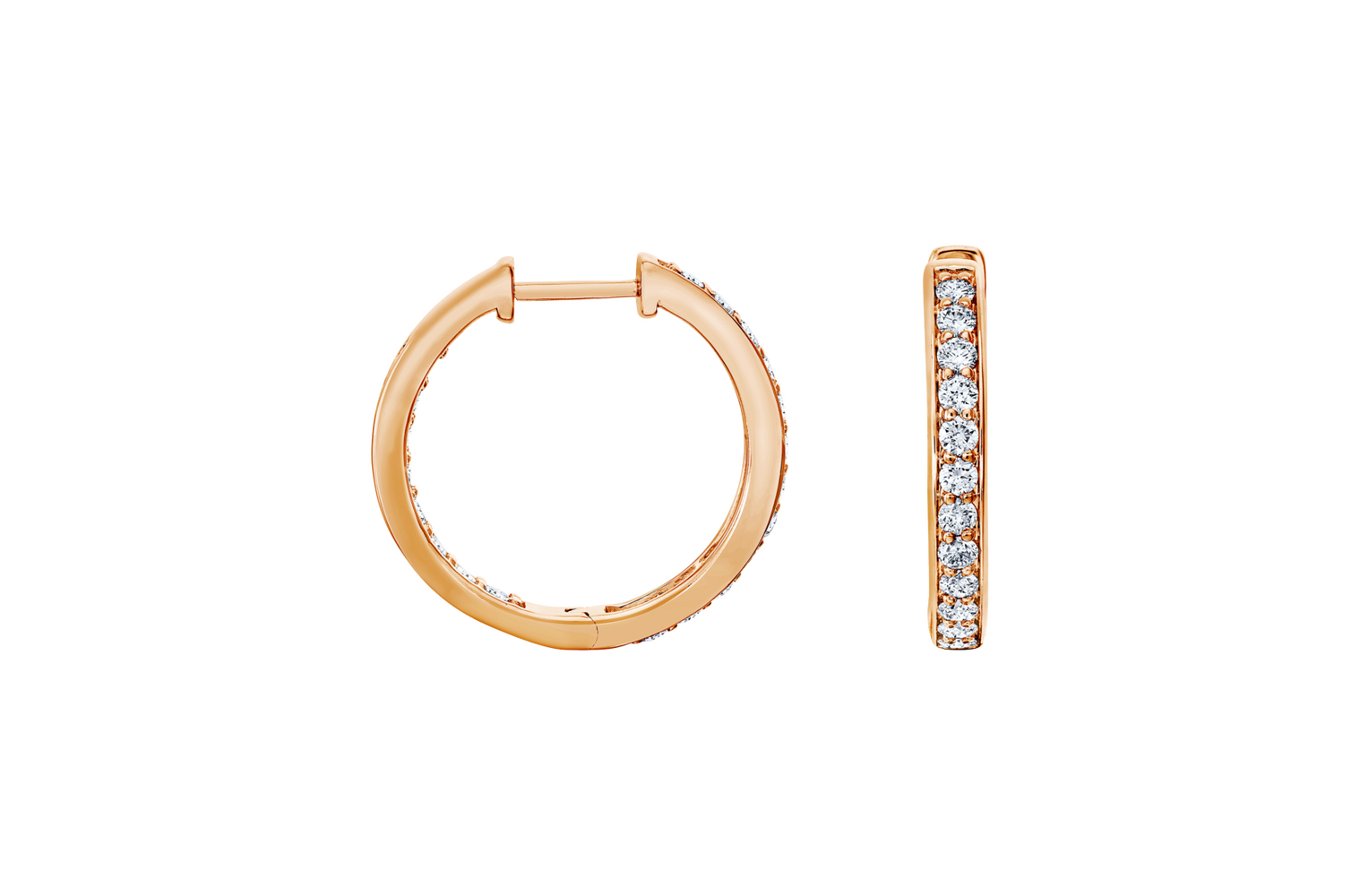 Brogle Selection diamond hoop earrings Brogle Selection diamond hoop earrings