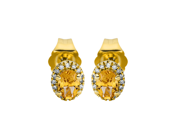 Brogle Classic citrine stud earrings