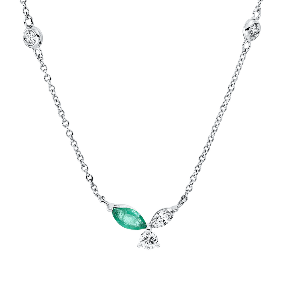Brogle Classic necklace with emerald pendant