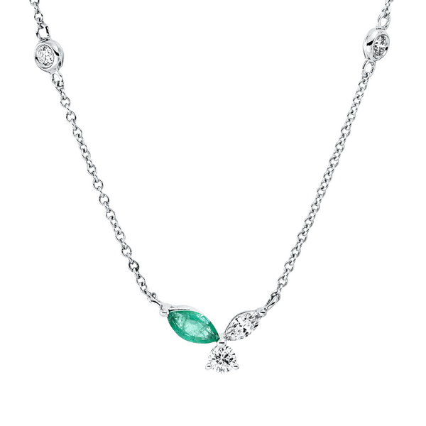 Brogle Classic necklace with emerald pendant