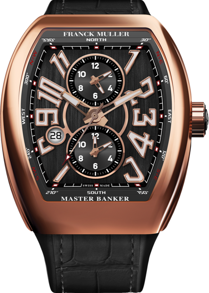 Franck Muller Vanguard Master Banker 3 time zones 53.7 x 44mm