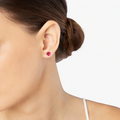 Dodo heart stud earrings, unique piece Dodo heart stud earrings, unique piece