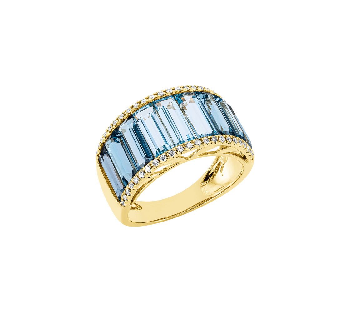 Brogle Classic colored stone ring