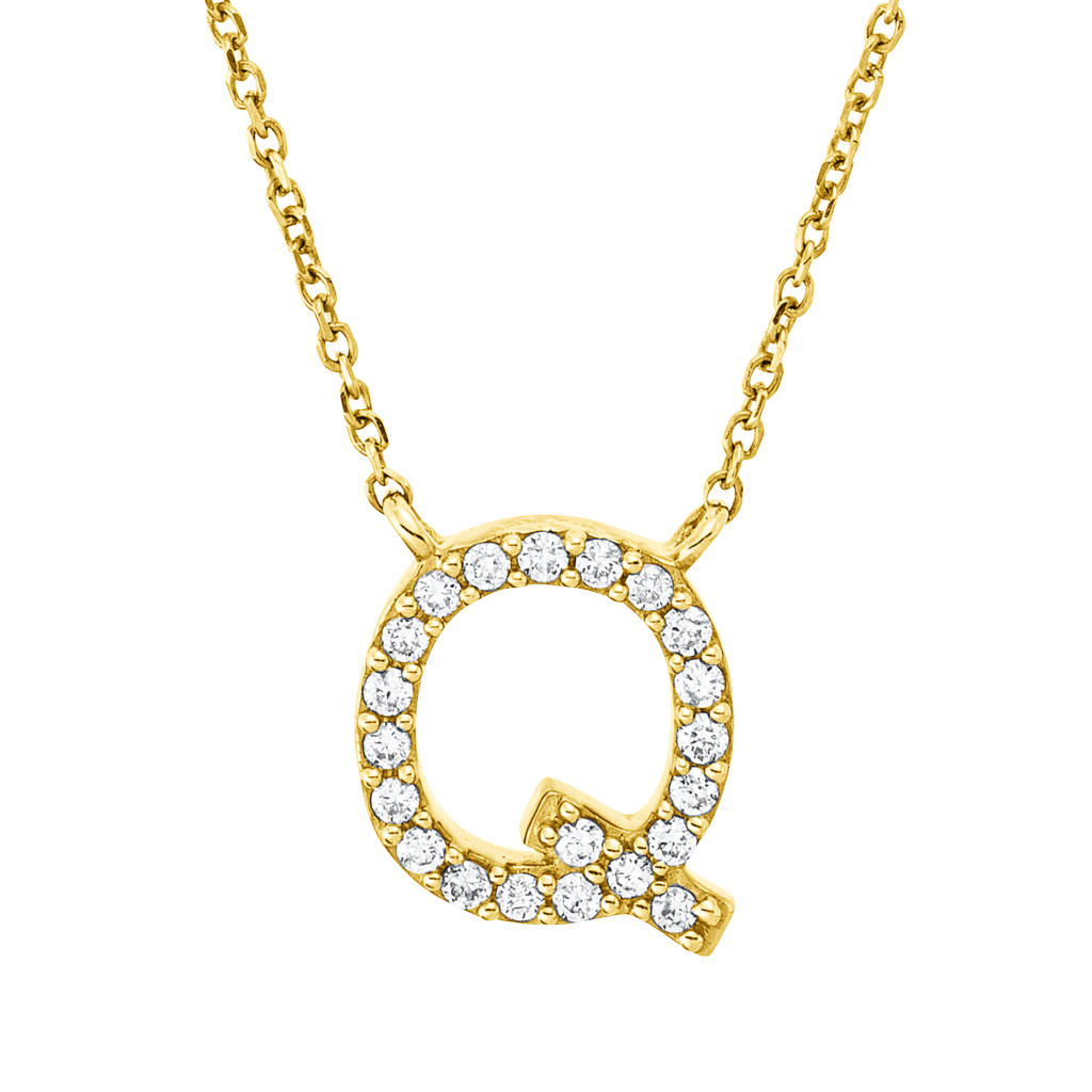 Brogle Classic necklace with diamond letters Q Brogle Classic necklace with diamond letters Q