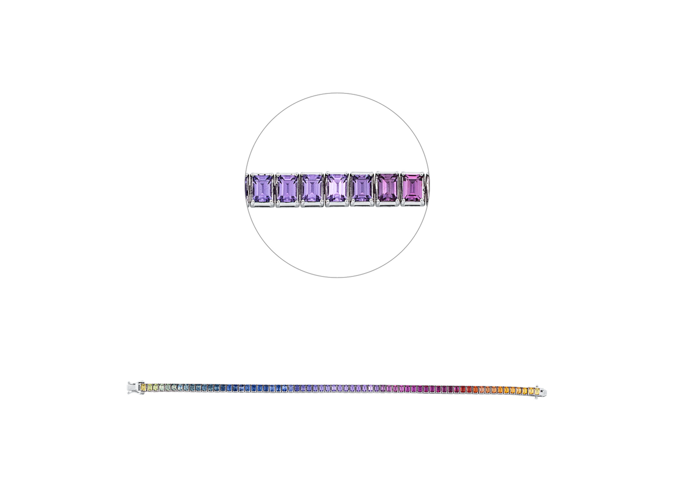 Brogle Selection Saphirarmband Rainbow
