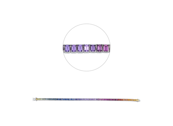 Brogle Selection Saphirarmband Rainbow