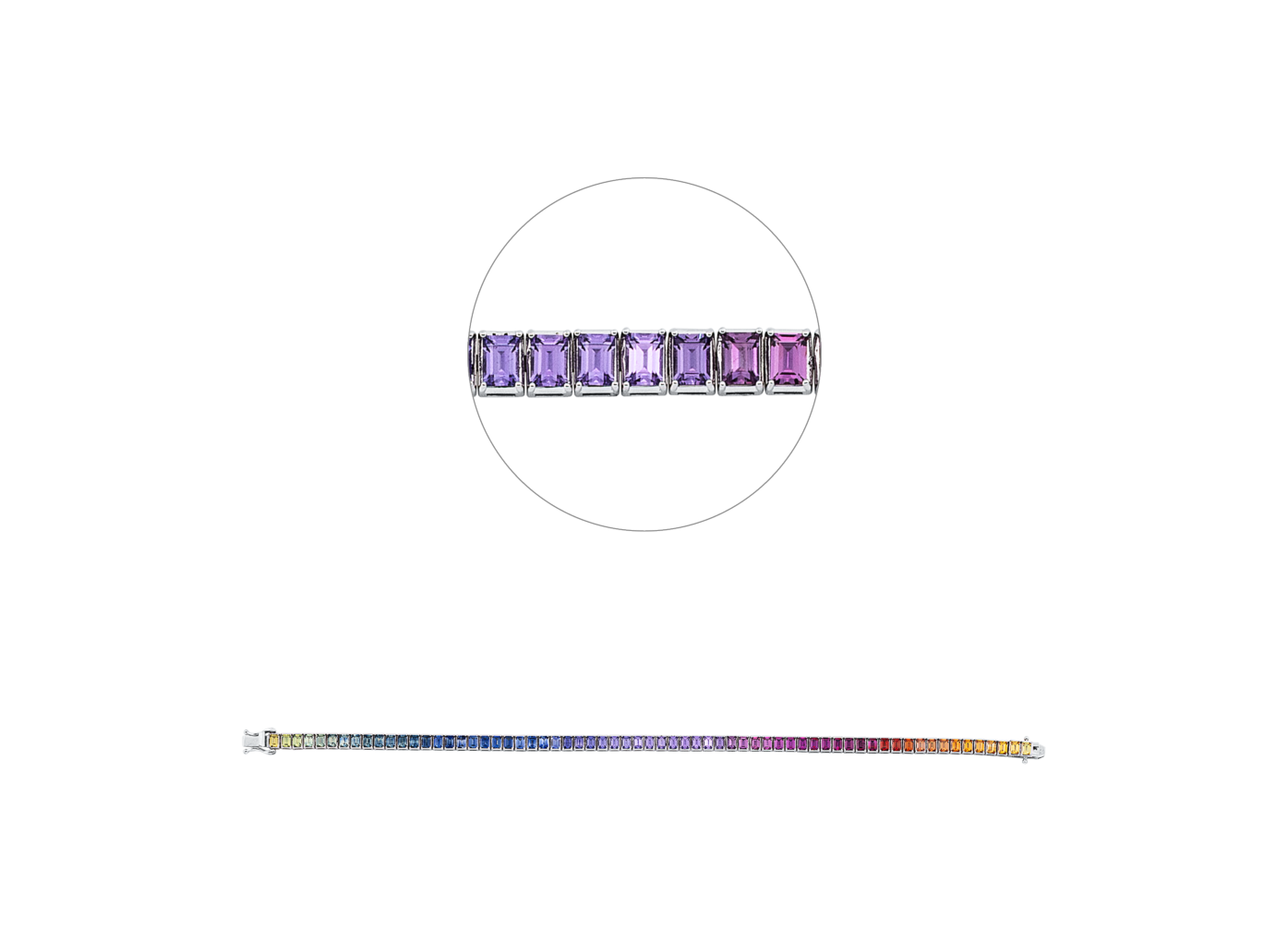 Brogle Selection Saphirarmband Rainbow Brogle Selection Saphirarmband Rainbow