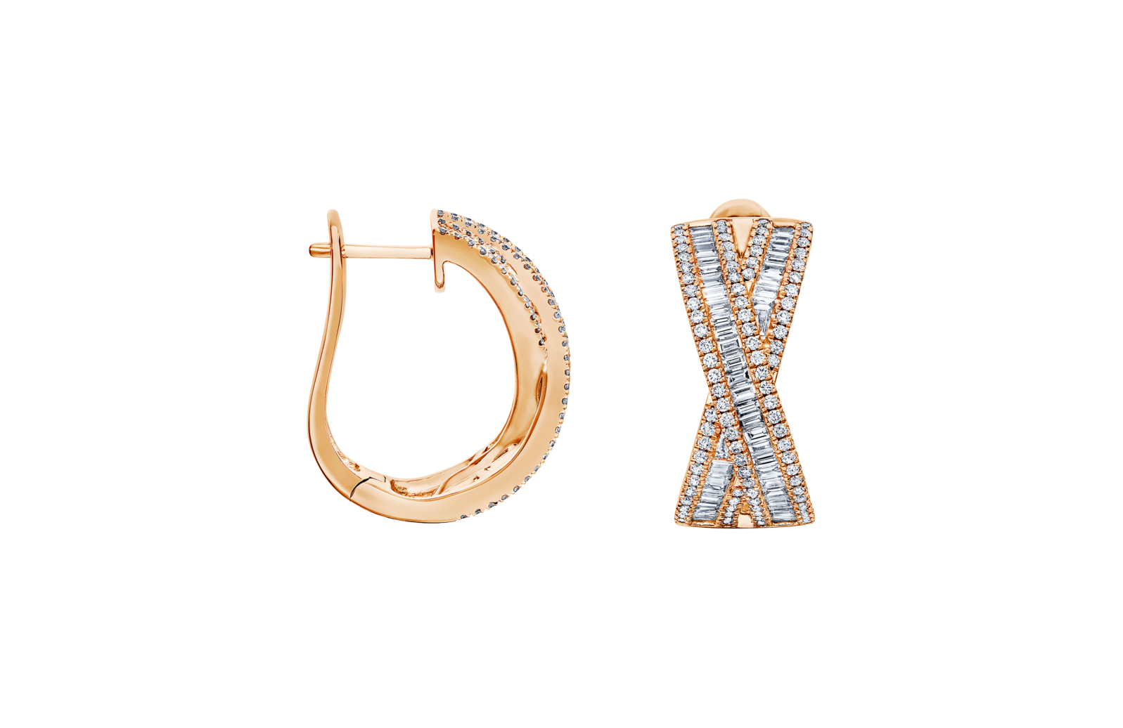 Brogle Selection diamond hoop earrings Brogle Selection diamond hoop earrings