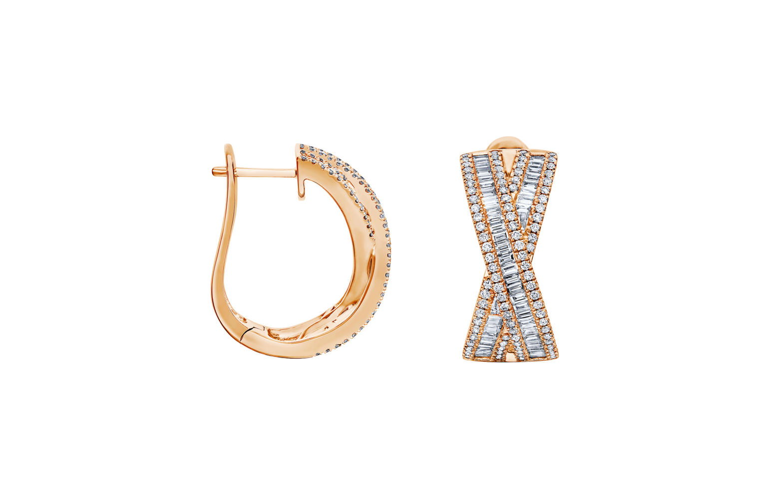 Brogle Selection diamond hoop earrings Brogle Selection diamond hoop earrings