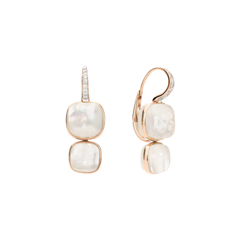 POC2025 O7WHR BTBMP 010 Pomellato nudo pendant earrings rose gold 18kt white topaz mother of pearl diamond abd3610392082743c