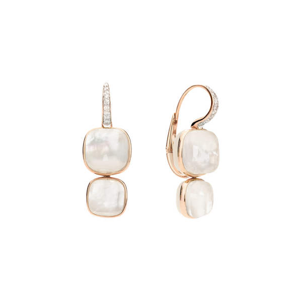 POC2025 O7WHR BTBMP 010 Pomellato nudo pendant earrings rose gold 18kt white topaz mother of pearl diamond abd3610392082743c