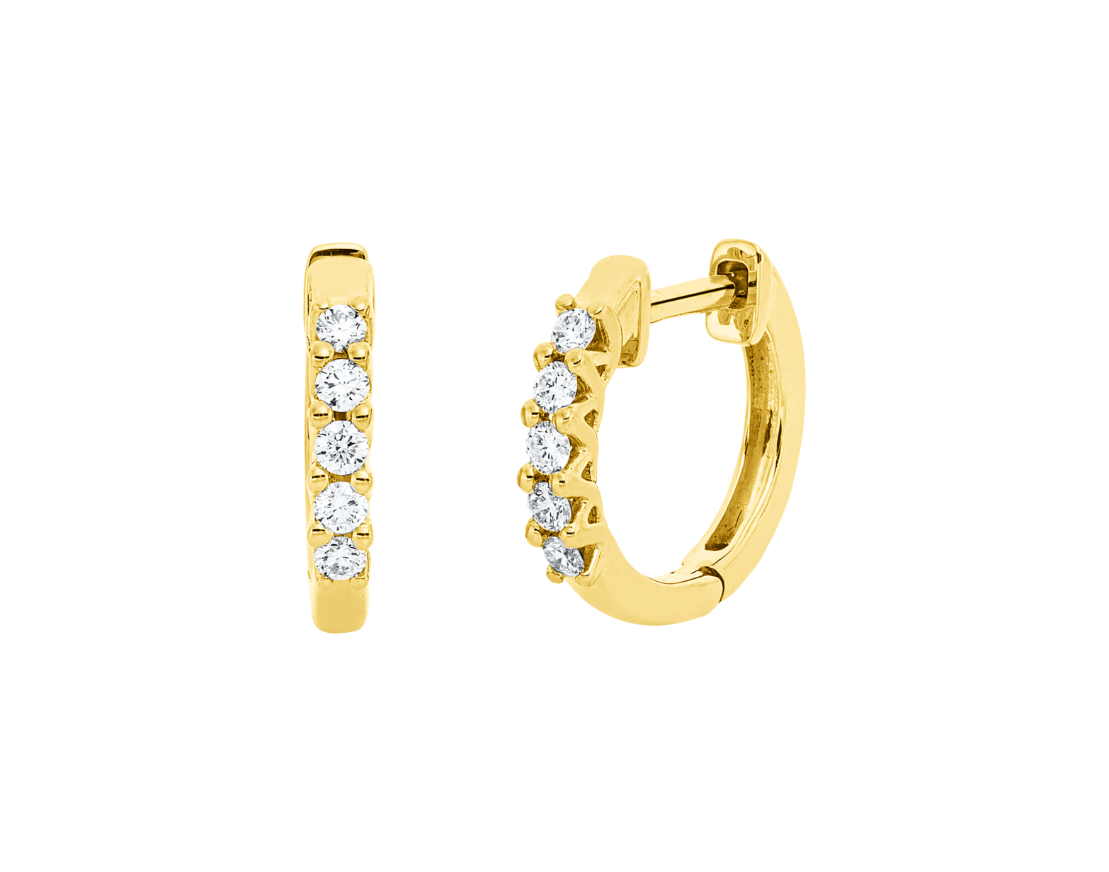 Brogle Classic diamond hoop earrings