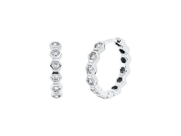 Brogle Classic diamond hoop earrings Brogle Classic diamond hoop earrings