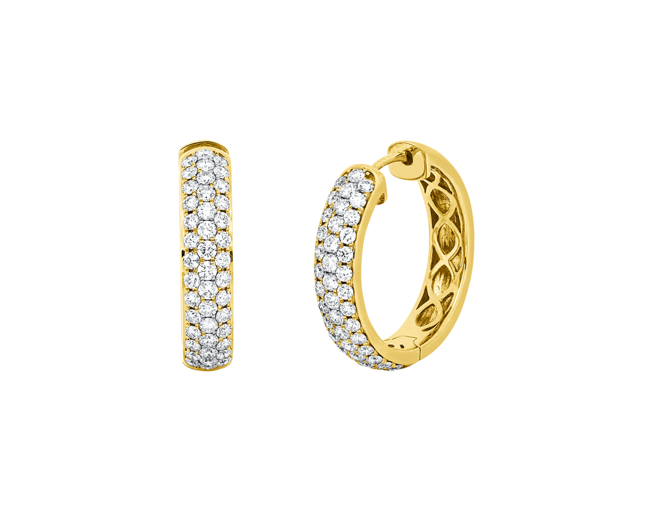 Brogle Selection diamond hoop earrings