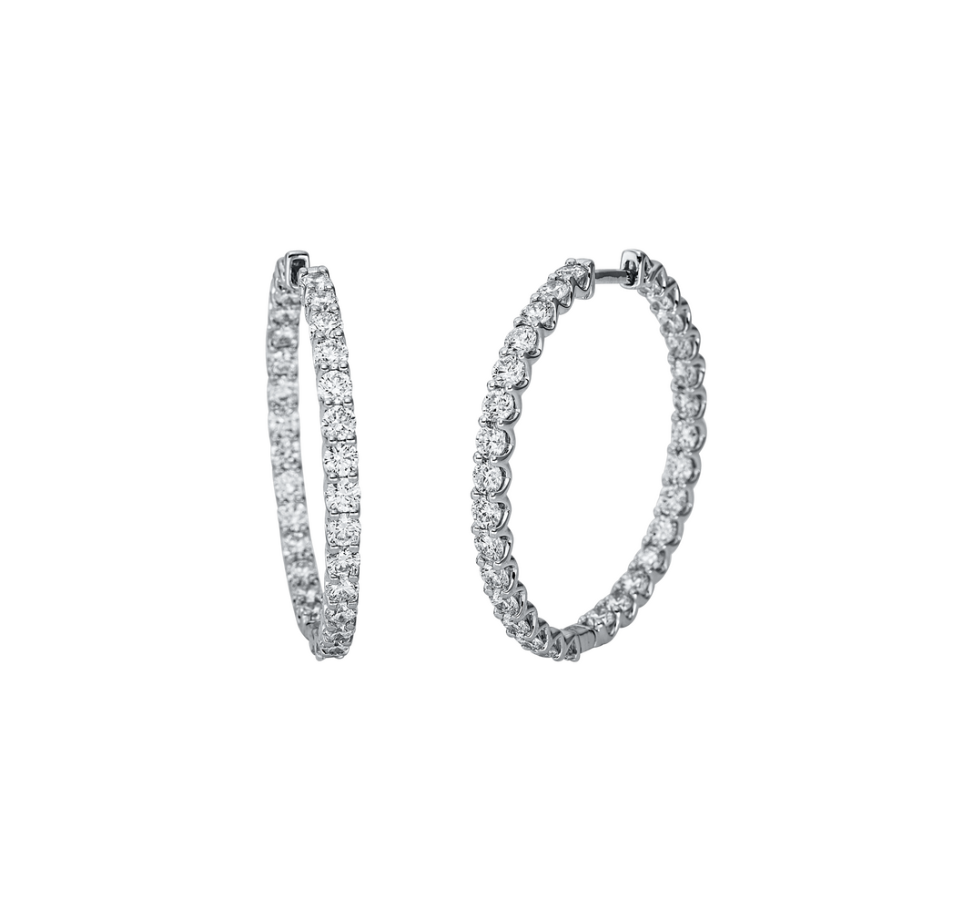 Brogle Classic diamond hoop earrings Brogle Classic diamond hoop earrings