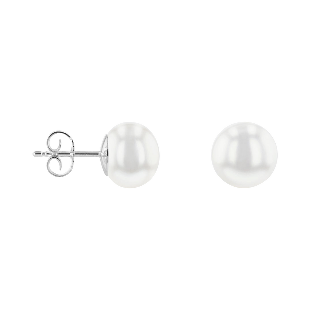 Brogle Selection Ocean freshwater pearl stud earrings