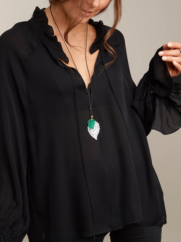 Tamara Comolli India Leaf Onyx S Anhänger Tamara Comolli India Leaf Onyx S Anhänger