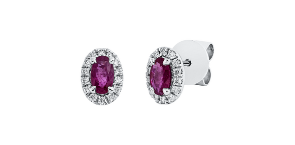 Brogle Classic ruby stud earrings