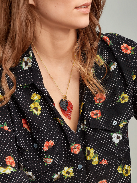 Tamara Comolli India Leaf Onyx S Anhänger Tamara Comolli India Leaf Onyx S Anhänger