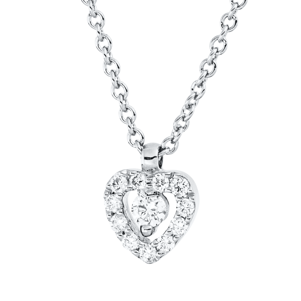 Brogle Classic necklace with diamond heart Brogle Classic necklace with diamond heart