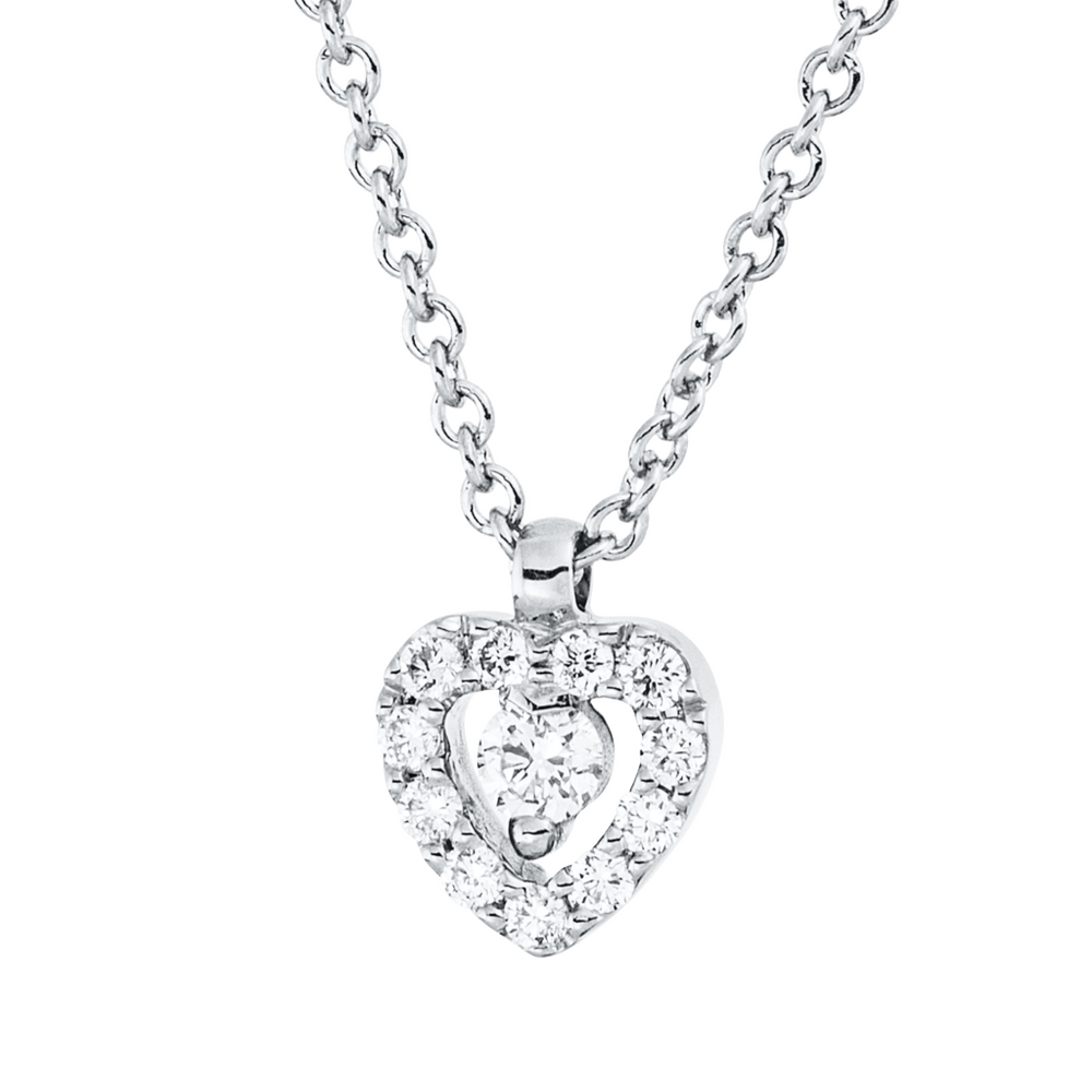 Brogle Classic necklace with diamond heart Brogle Classic necklace with diamond heart