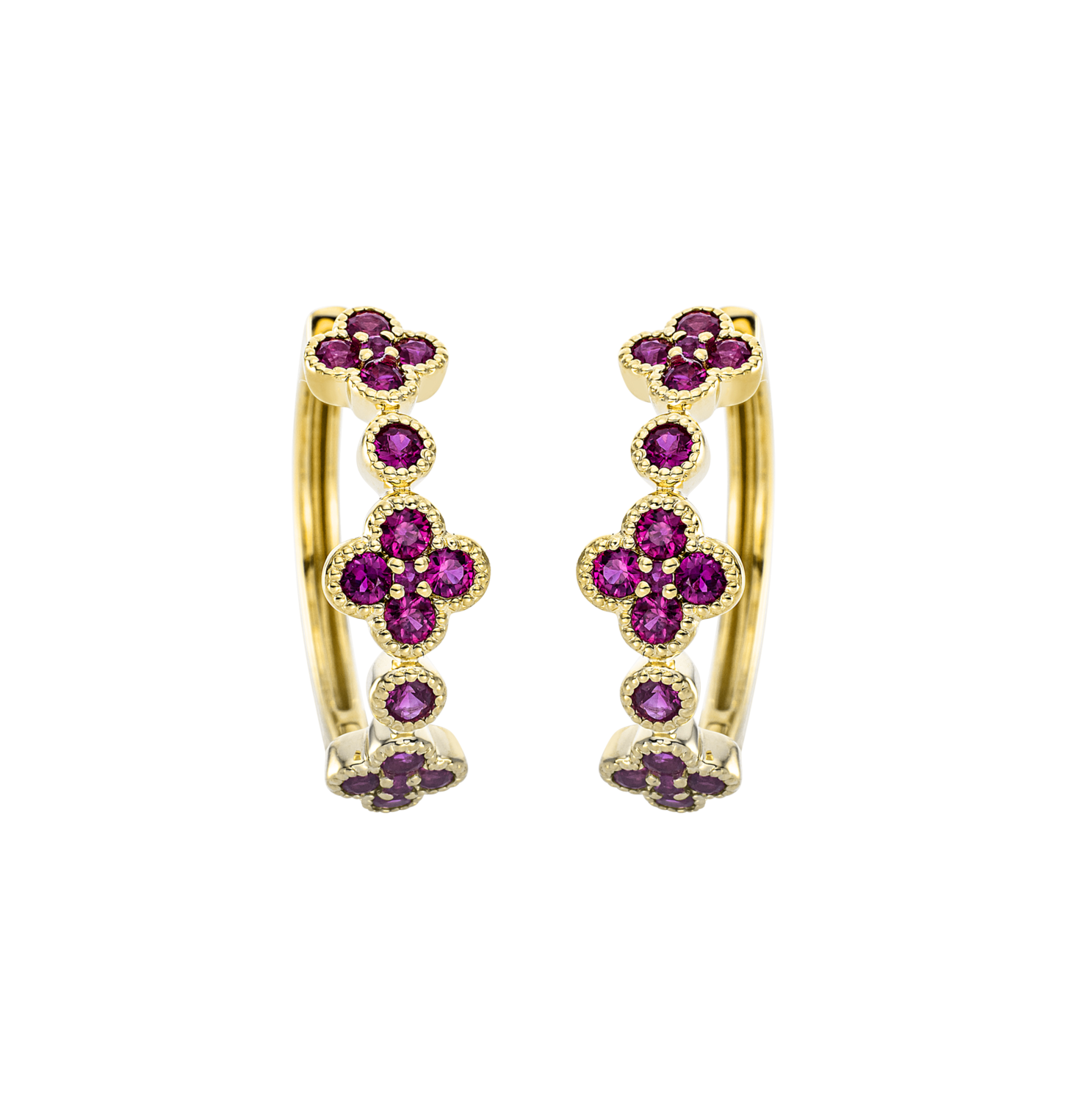 Brogle Classic ruby hoop earrings Brogle Classic ruby hoop earrings