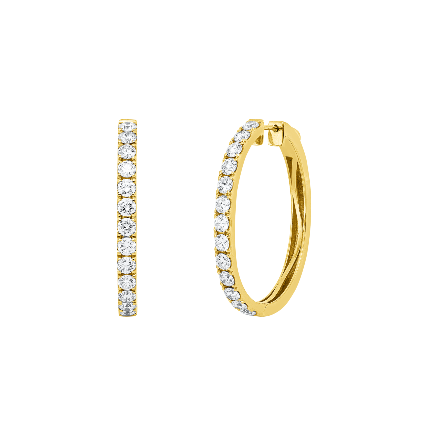 Brogle Selection diamond hoop earrings Brogle Selection diamond hoop earrings