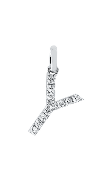 Brogle Classic letter pendant Y with diamonds Brogle Classic letter pendant Y with diamonds